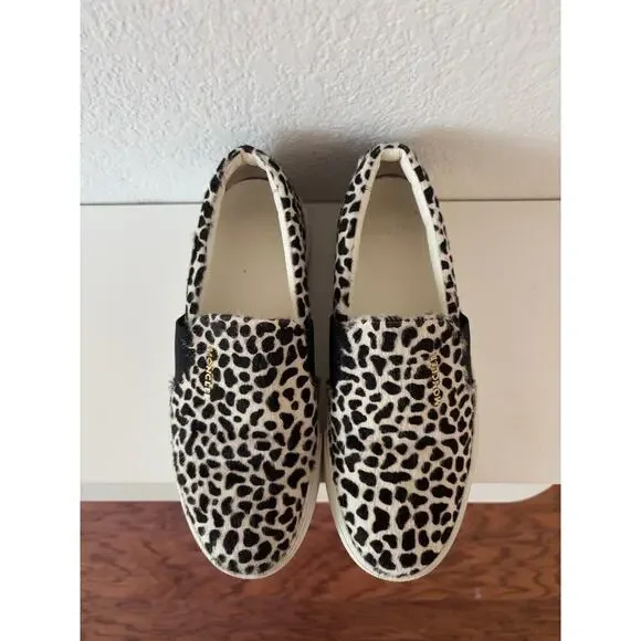 B50 Moncler Leopard Ponyhair Leather Loafer Animal Print Sneakers Women 36 US 6 - Picture 2 of 11
